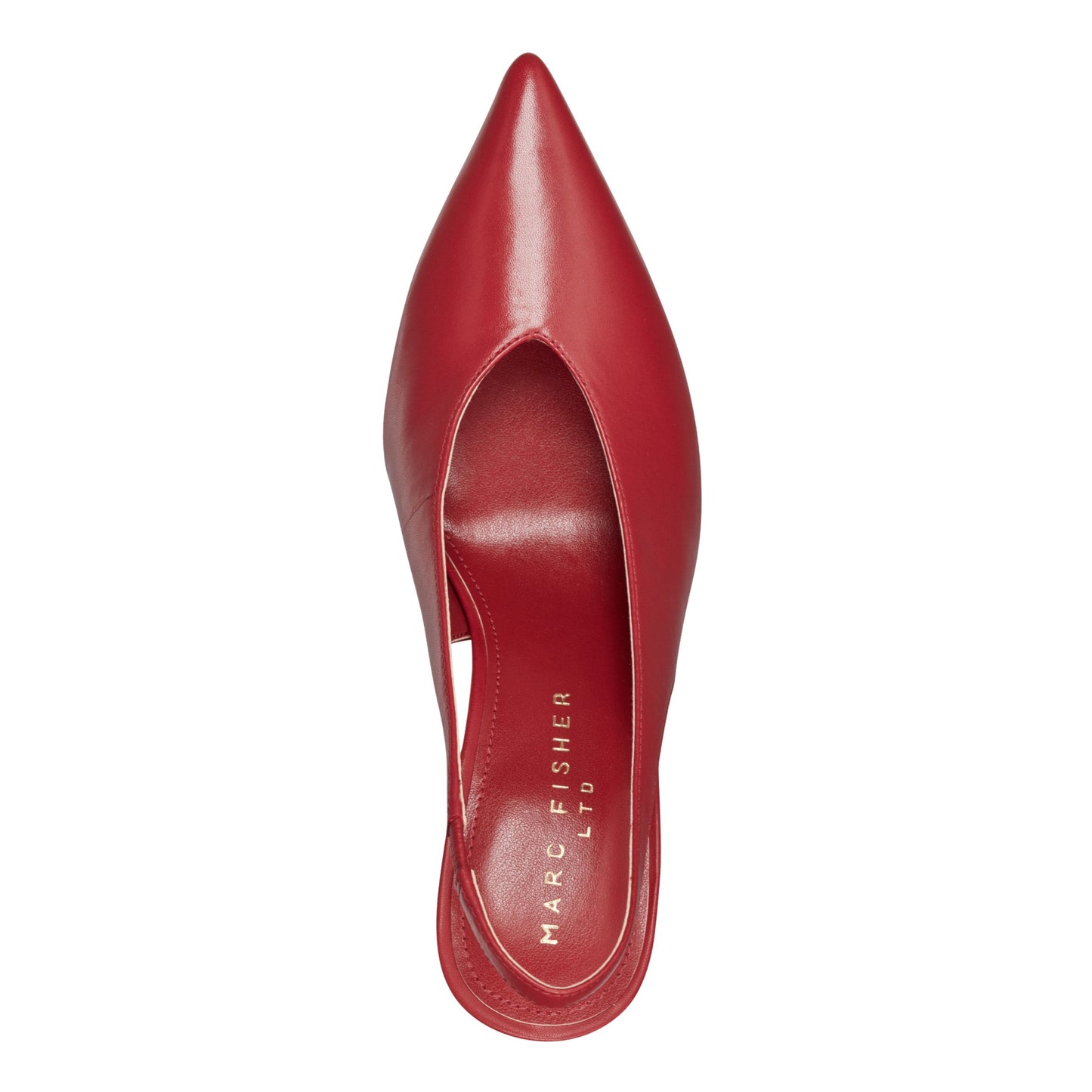 Marc Fisher Esther Leather Slingback Pump - Red Leather