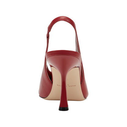 Marc Fisher Esther Leather Slingback Pump - Red Leather