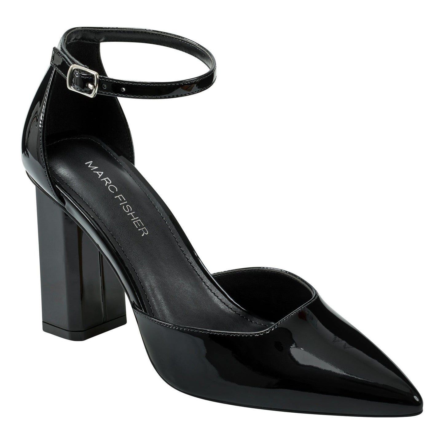 Marc Fisher Demeter Ankle Strap Pump - Black Patent
