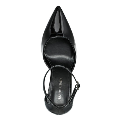 Marc Fisher Demeter Ankle Strap Pump - Black Patent