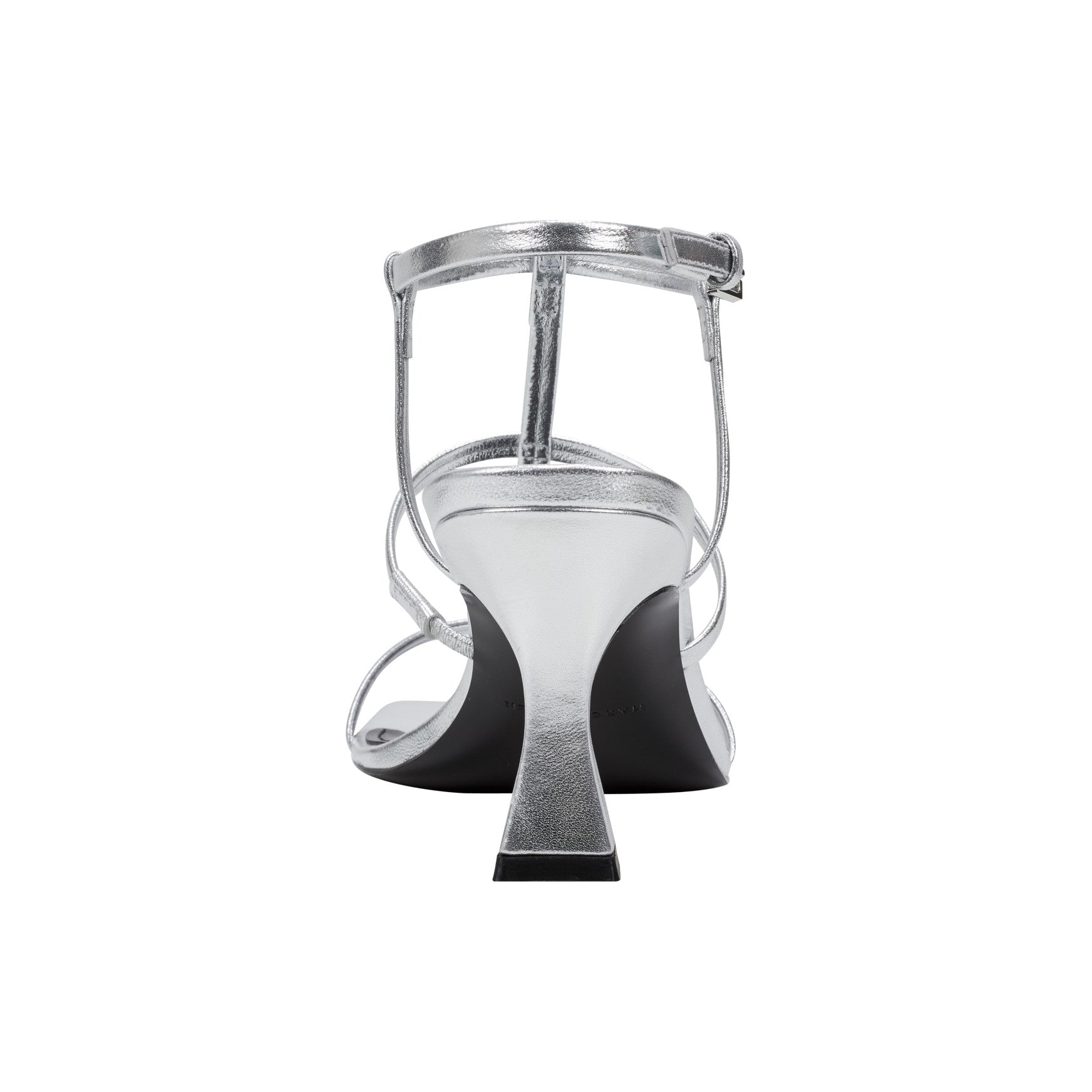 Marc Fisher Dennie Strappy Leather Dress Sandal - Silver Leather