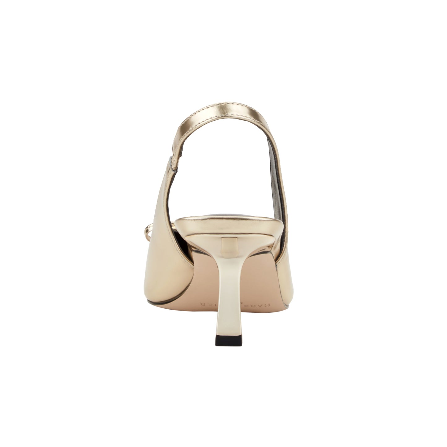 Marc Fisher Gretel Leather Bow Slingback Pump - Gold Leather