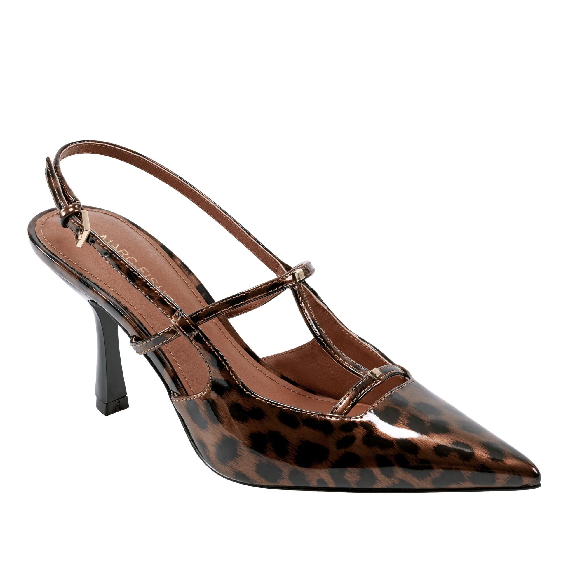 Marc Fisher Remmi Strappy Slingback Pump - Patent Leopard