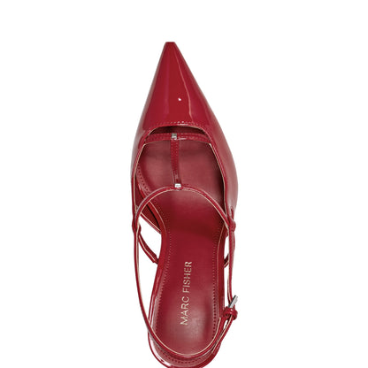 Marc Fisher Remmi Strappy Slingback Pump - Red Patent