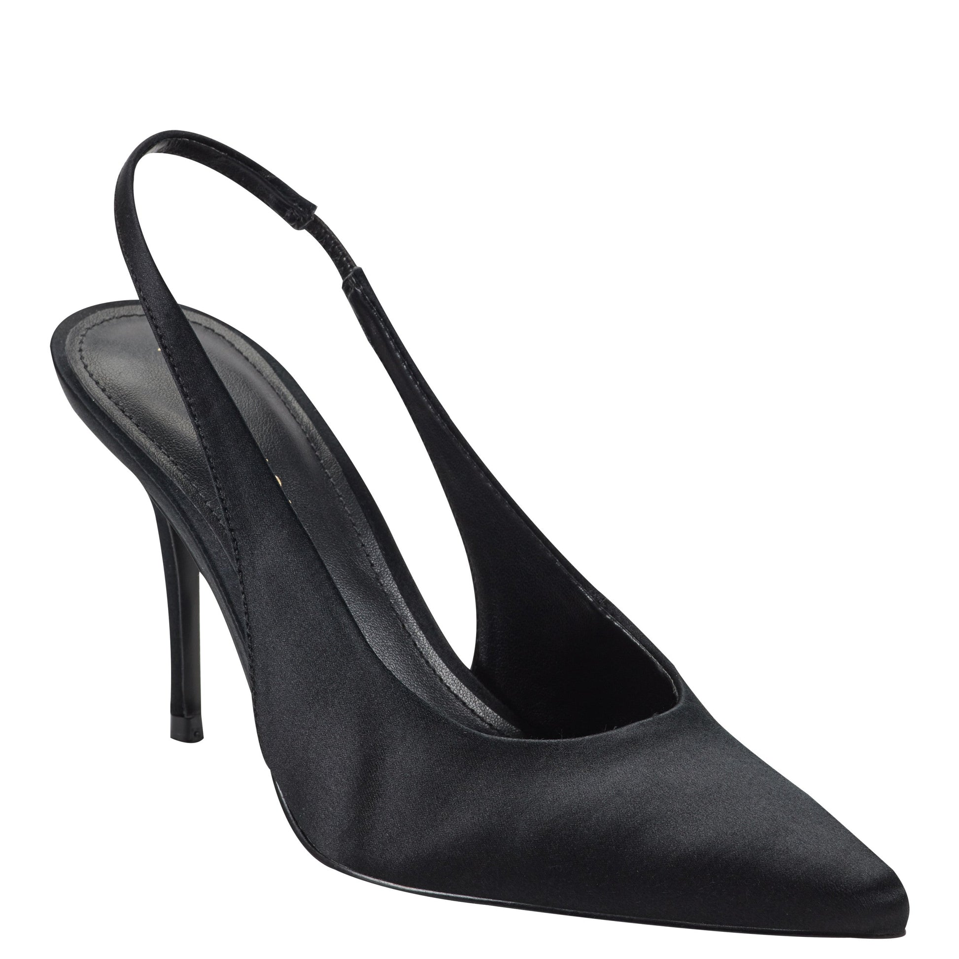 Marc Fisher Leynne Slingback Pump - Black Satin