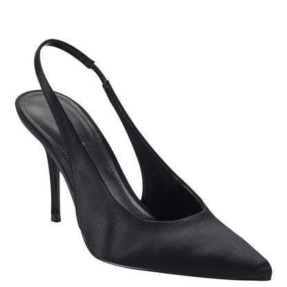 Marc Fisher Leynne Slingback Pump - Black Satin