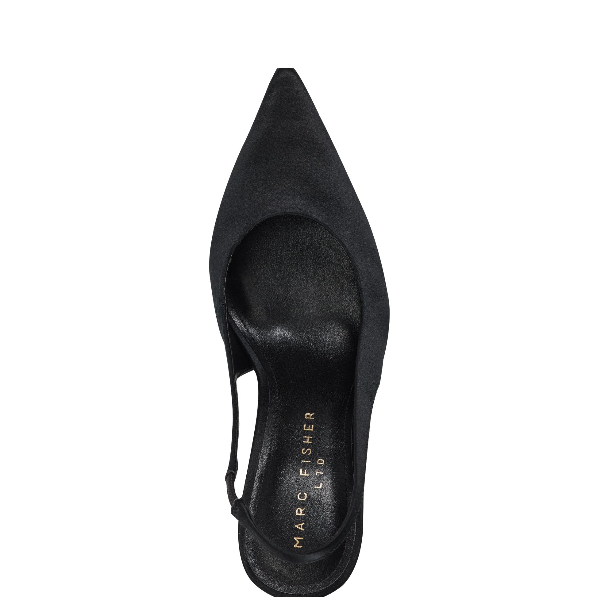 Marc Fisher Leynne Slingback Pump - Black Satin
