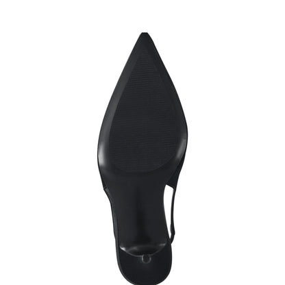 Marc Fisher Leynne Slingback Pump - Black Satin