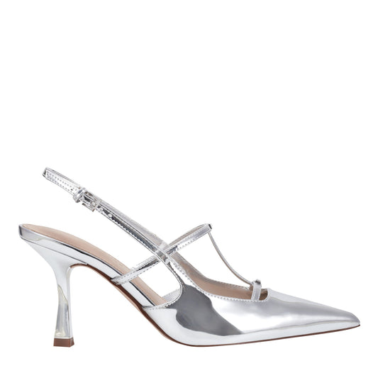 Marc Fisher Remmi Strappy Slingback Pump - Silver Metallic