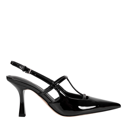Marc Fisher Remmi Strappy Slingback Pump - Black Patent