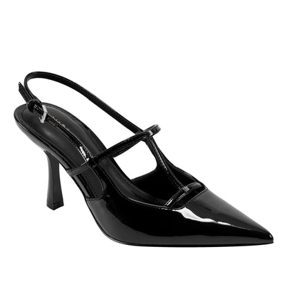 Marc Fisher Remmi Strappy Slingback Pump - Black Patent