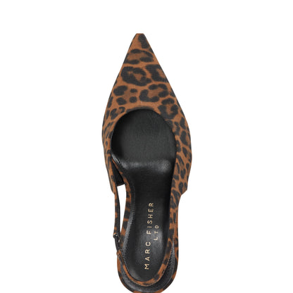 Marc Fisher Leynne Slingback Pump - Leopard Printed Leather