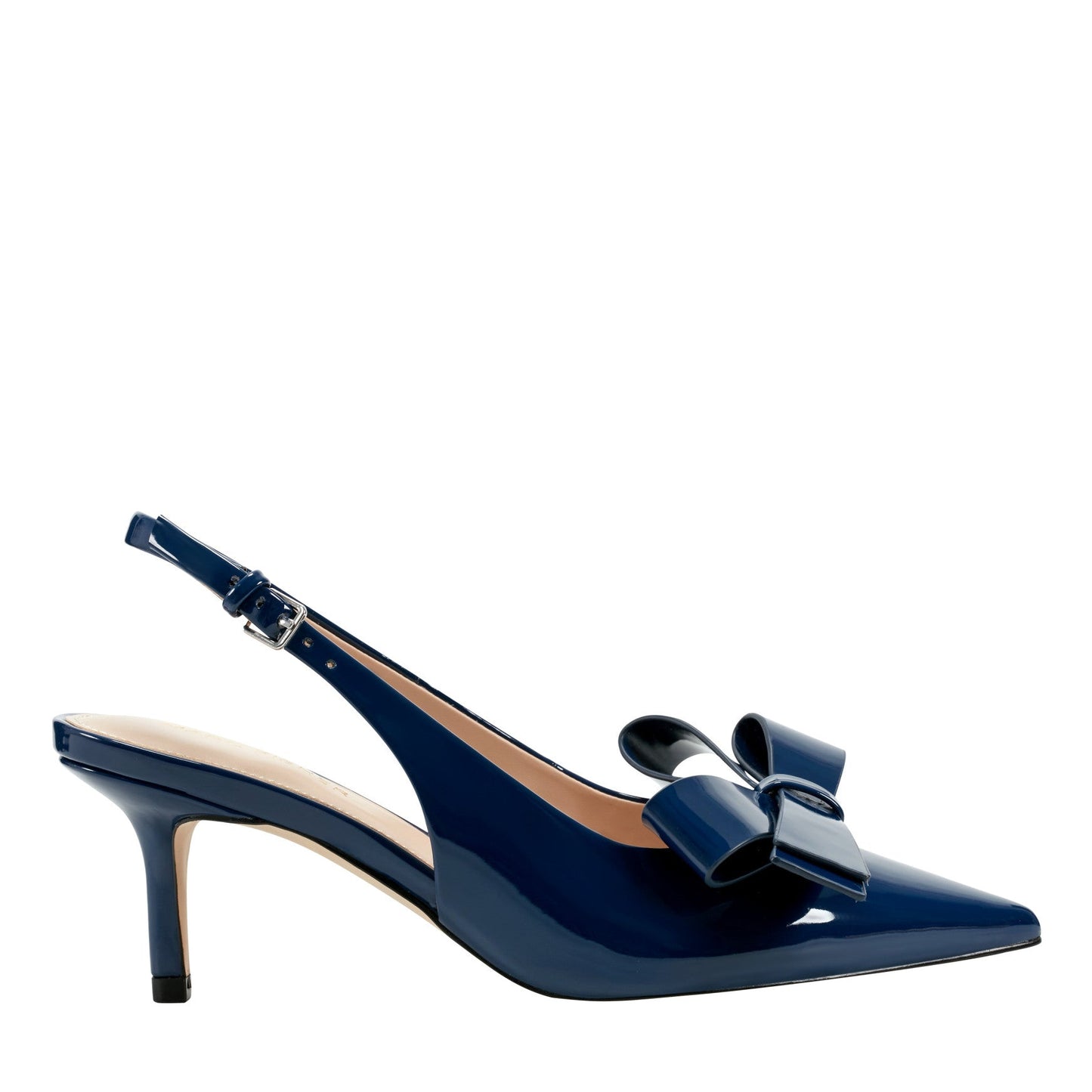 Marc Fisher Allon Bow Slingback Pump - Navy Patent