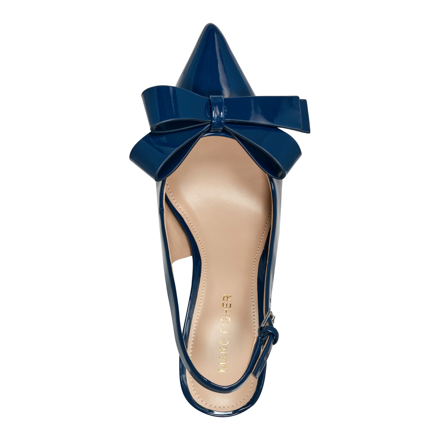 Marc Fisher Allon Bow Slingback Pump - Navy Patent