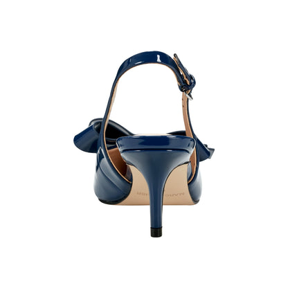 Marc Fisher Allon Bow Slingback Pump - Navy Patent