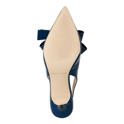 Marc Fisher Allon Bow Slingback Pump - Navy Patent