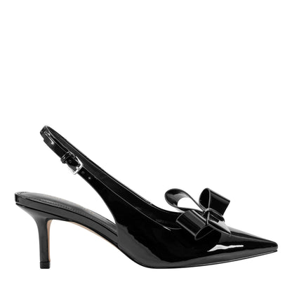 Marc Fisher Allon Bow Slingback Pump - Black Patent
