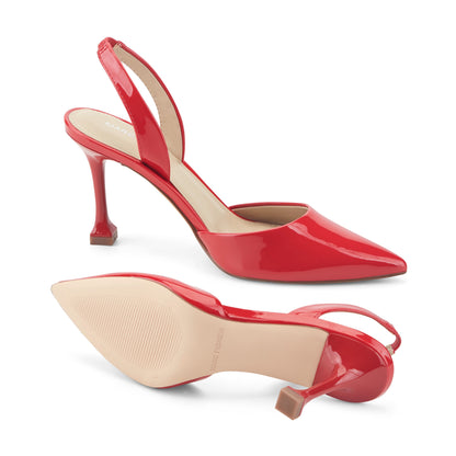 Marc Fisher Hadya Slingback Pump - Medium Red Patent