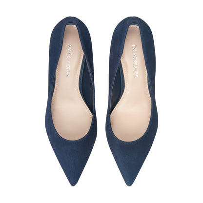 Marc Fisher Alola Pump - Dark Blue Suede