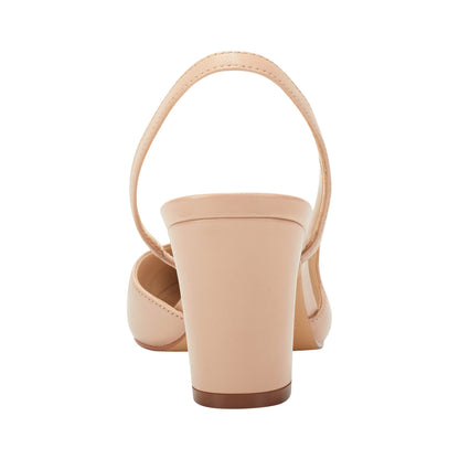 Marc Fisher Laynie Block Heel Pump - Natural